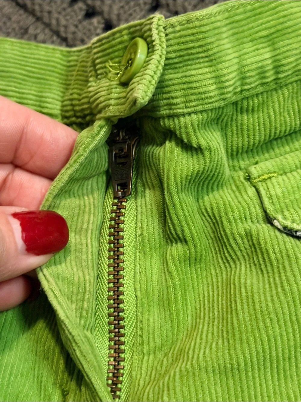 Gymboree vintage Mod Zebra Bright Green Corduroy pants
